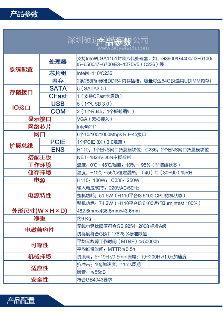 研祥H110/C236主流網絡硬件應用平臺NPC-8128-02