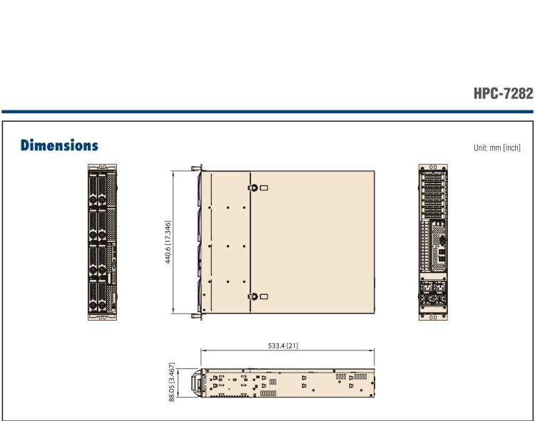 研華HPC-7282 2U 機架式機箱，適用于 Micro/ATX 服務器主板，支持8個2.5寸/3.5寸熱插拔硬盤，7個半高擴展槽