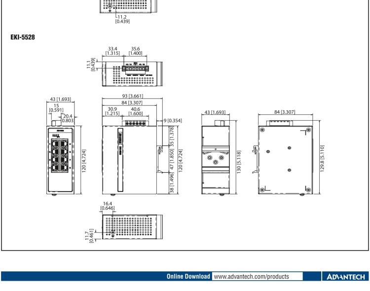 研華EKI-5525I 5端口百兆ProView（組態）系列寬溫工業以太網交換機
