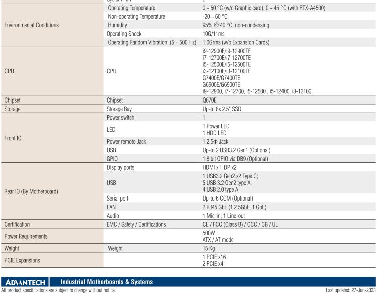 研華EPC-B3588 適配Intel 第12代 Core i 系列處理器，搭載Q670E芯片組?？纱钆銷VIDIA? RTX-A4500顯卡。3U高度，提供高端圖像處理應(yīng)用的解決方案。