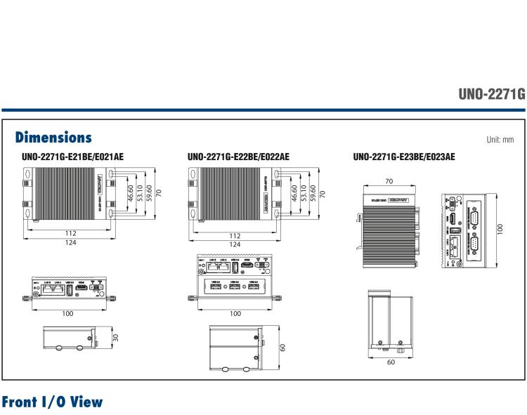 研華UNO-2271G 小型智慧工廠數據網關，搭載Intel? Atom?處理器，2 x GbE, 1 x mPCIe, HDMI, eMMC