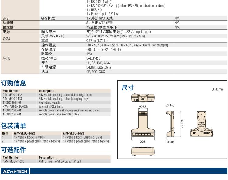 研華AIM-78H 10.1" 醫療平板電腦，搭載高通? 驍龍? 660 處理器, 安卓10