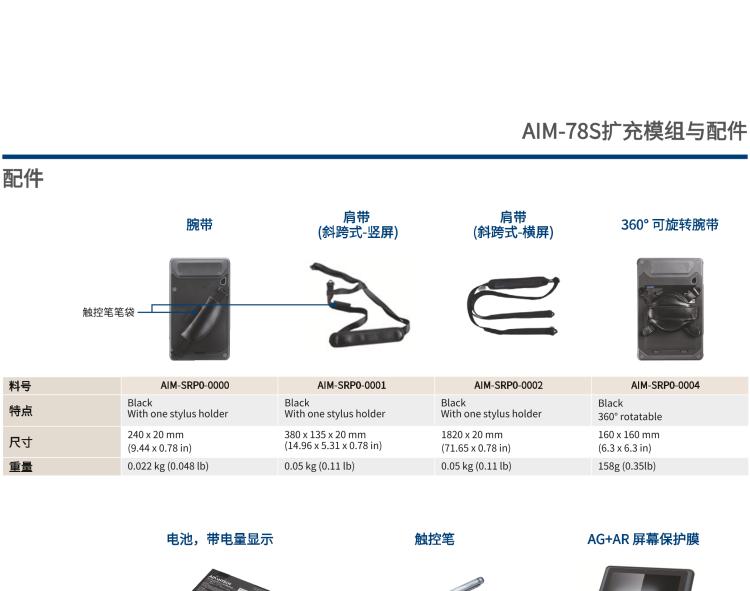 研華AIM-78S 10.1" 工業移動手持平板電腦，搭載高通? 驍龍? 660 處理器, 安卓10操作系統