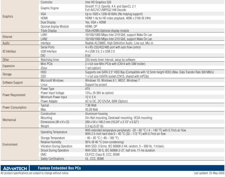 研華EPD-ARK-2250L 研華EPD專用應用服務器，高級版。Intel i7，1TB SATA，16G DDR4。