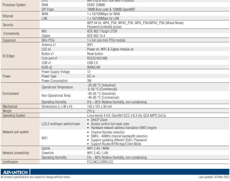 研華WISE-3240 研華EPD電子紙專用工業網關，以太網、 WIFI（AP）、Zigbee，專為智能城市、工業4.1應用而設計。