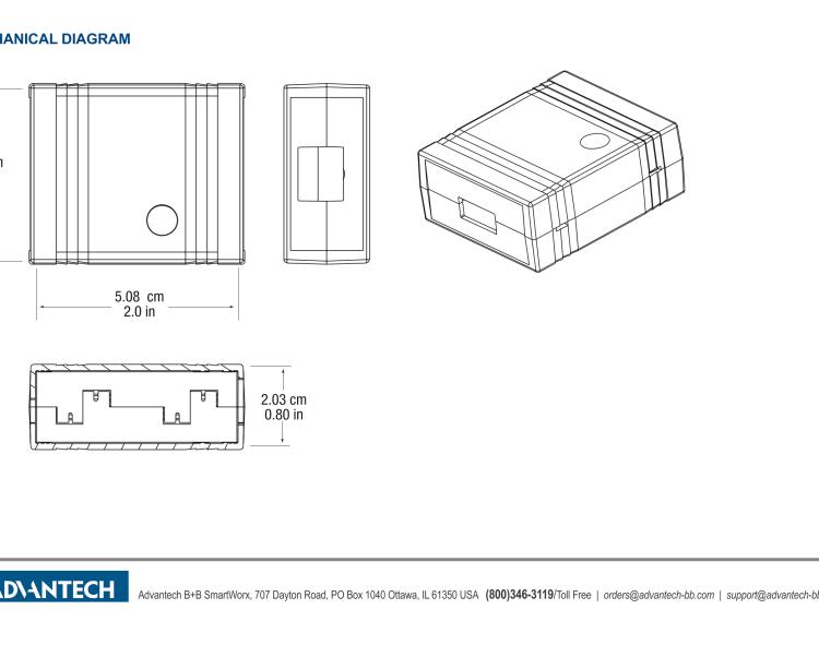 研華BB-UH401-2KV USB 2.0 2 kV隔離器，1端口，12 Mbps全速
